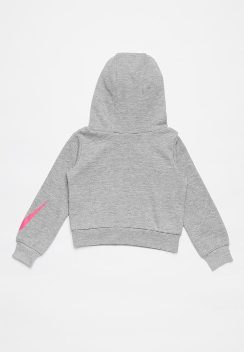 Nike - Nike girls smiley cropped pullover - grey
