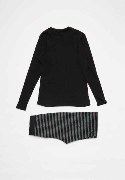 Rebel Republic - Boys pj set - charcoal & black