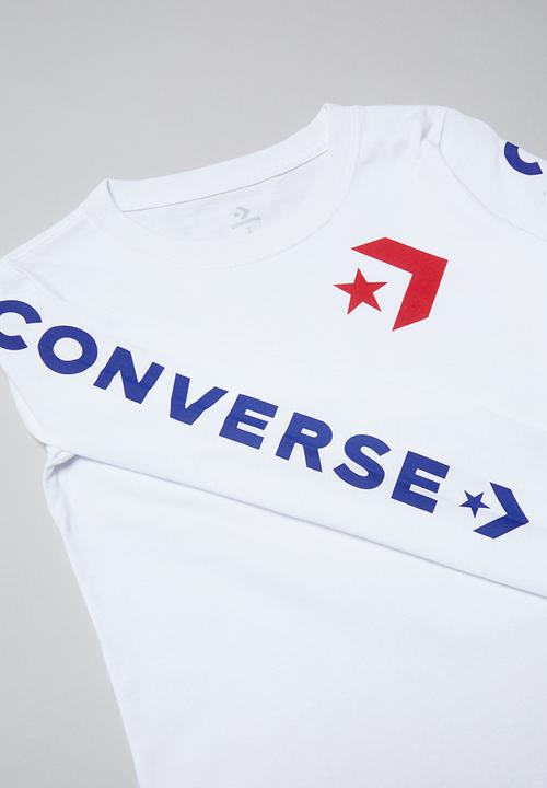 Converse - Converse star chevrom wm long sleeve  tee - white