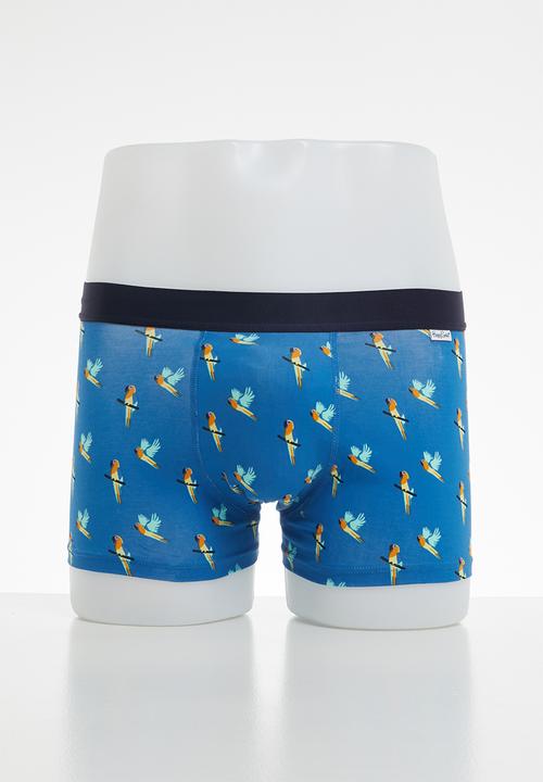 Happy Socks - 2-pack parrot trunks - black & blue