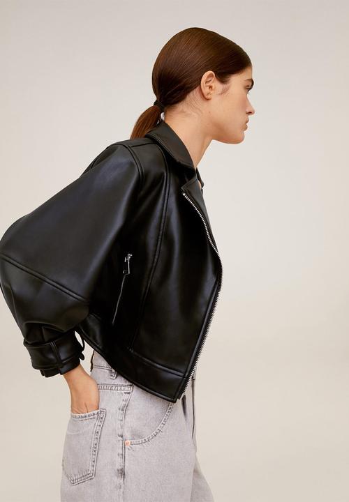 MANGO - Jacket mati - black