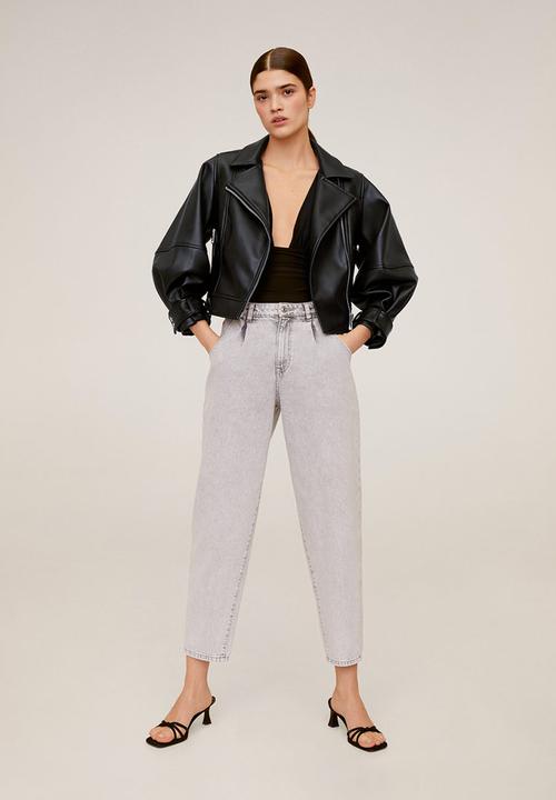 MANGO - Jacket mati - black
