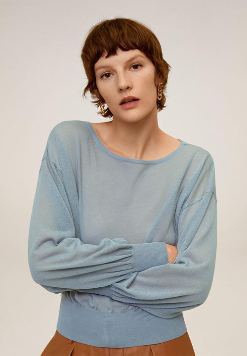 MANGO - Adana sweater - blue