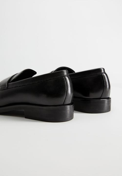 MANGO - Leather mocasin - black