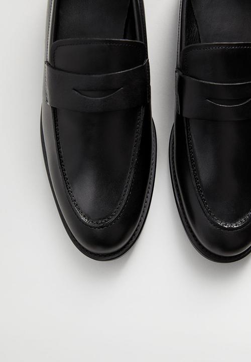 MANGO - Leather mocasin - black