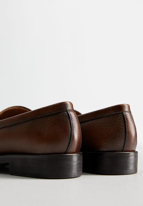 MANGO - Leather mocasin - brown