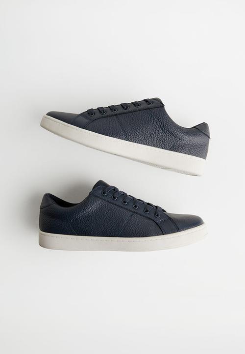MANGO - Leather serra sneaker - blue