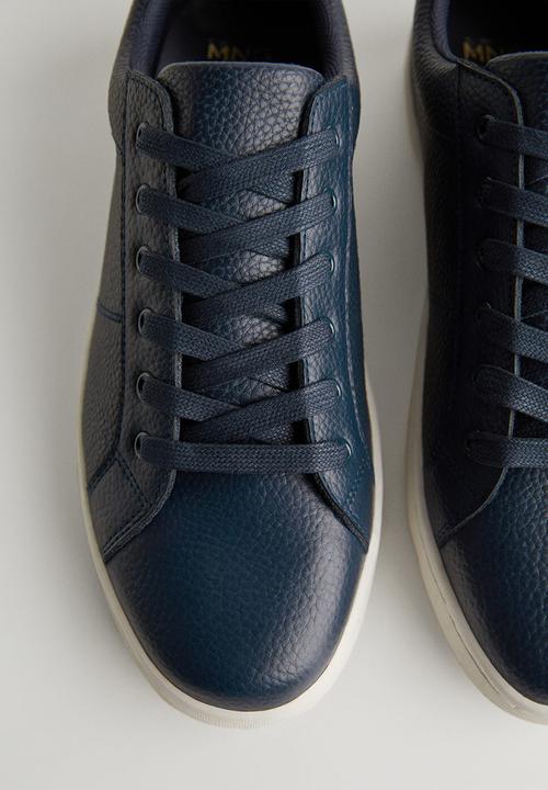 MANGO - Leather serra sneaker - blue