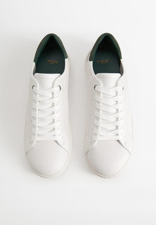 MANGO - Leather soft sport sneaker - white