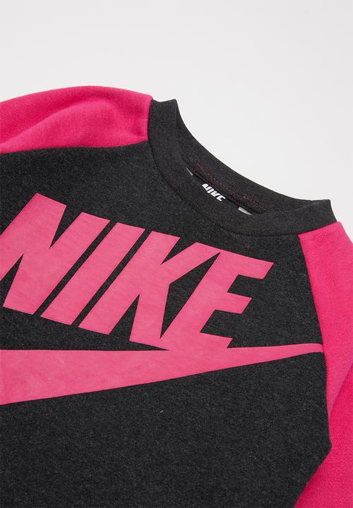 Nike - Nike nsw heathered crew pantset - pink & grey