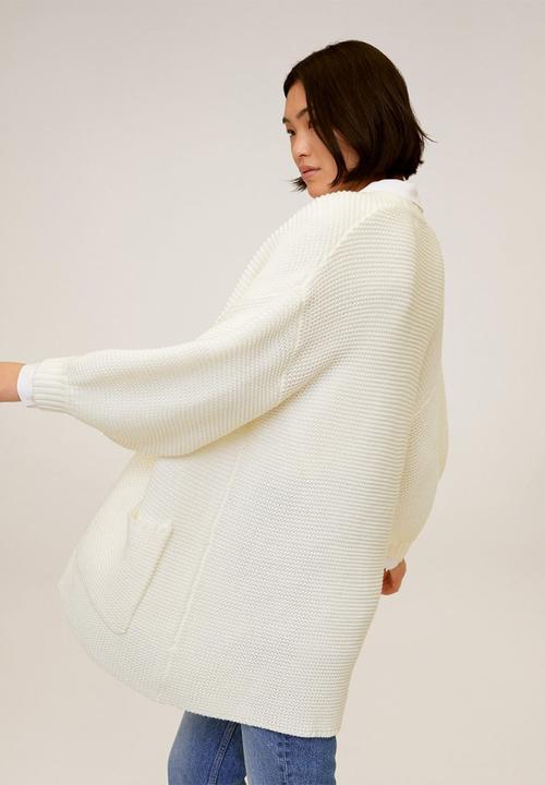 MANGO - Lemony cardigan - cream 