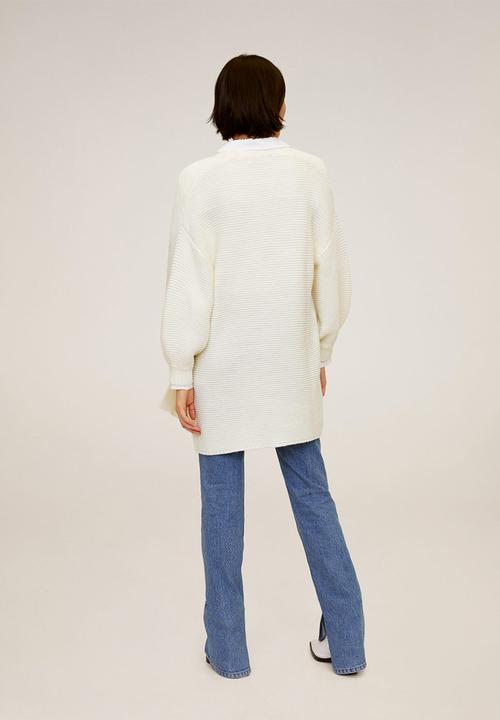 MANGO - Lemony cardigan - cream 