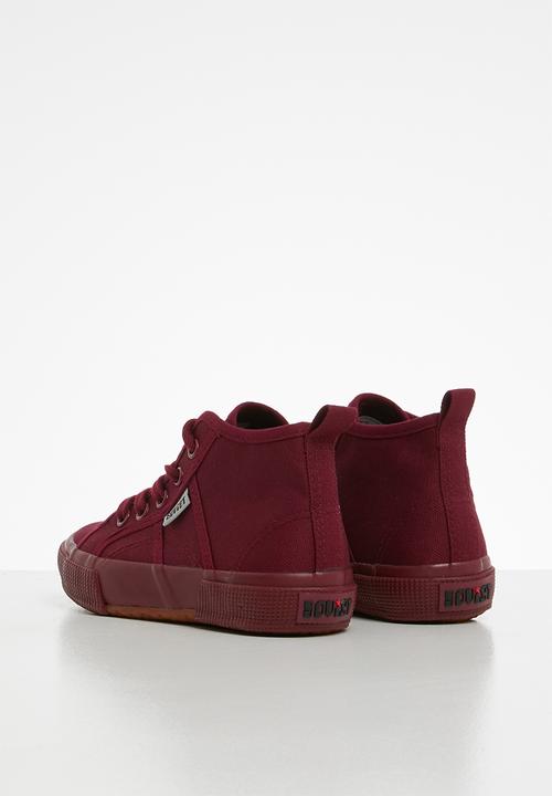 SOVIET - K Ayanda hi cut canvas lace up - dark plum