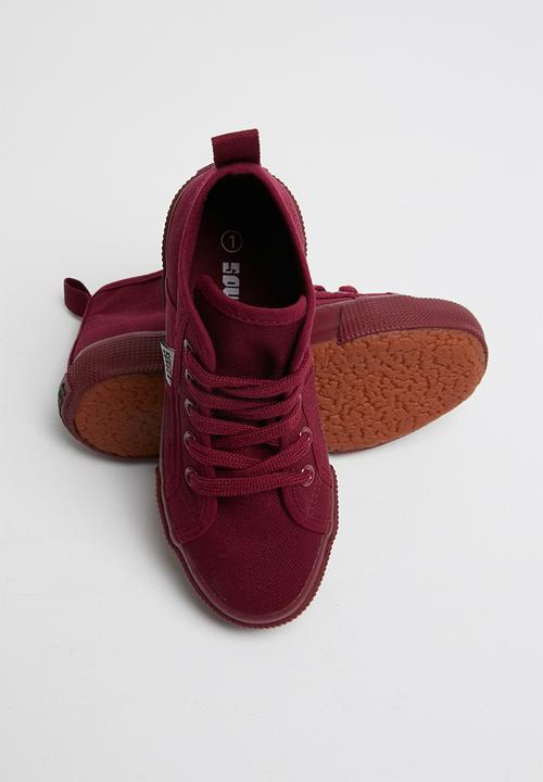 SOVIET - K Ayanda hi cut canvas lace up - dark plum