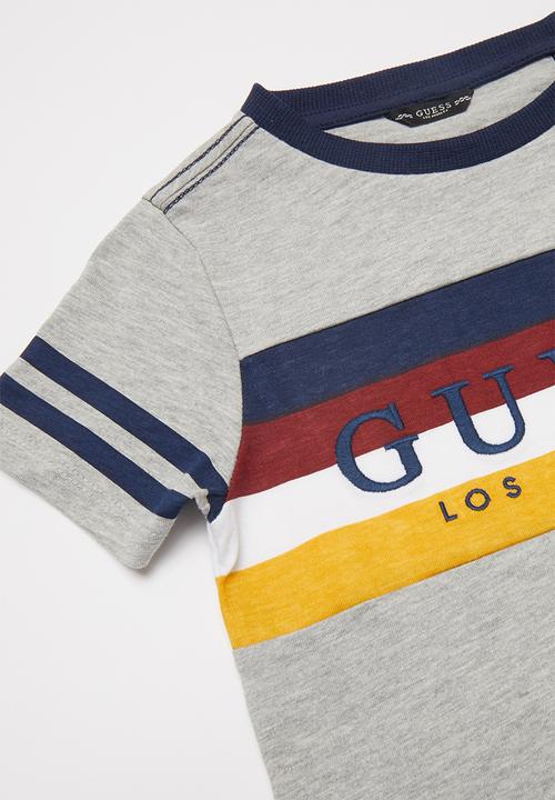 GUESS - Boys printed short sleeve T-shirt - grey