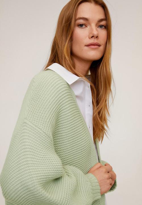 MANGO - Lemony cardigan - green 