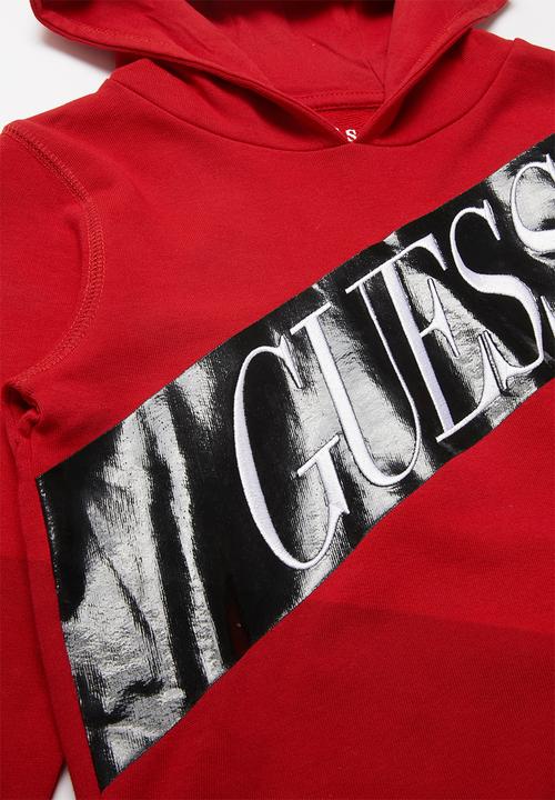 GUESS - Hooded active top - red