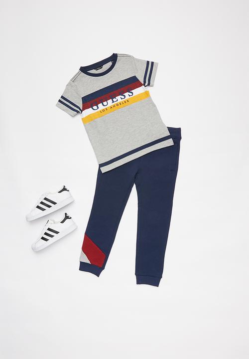 GUESS - Boys printed short sleeve T-shirt - grey