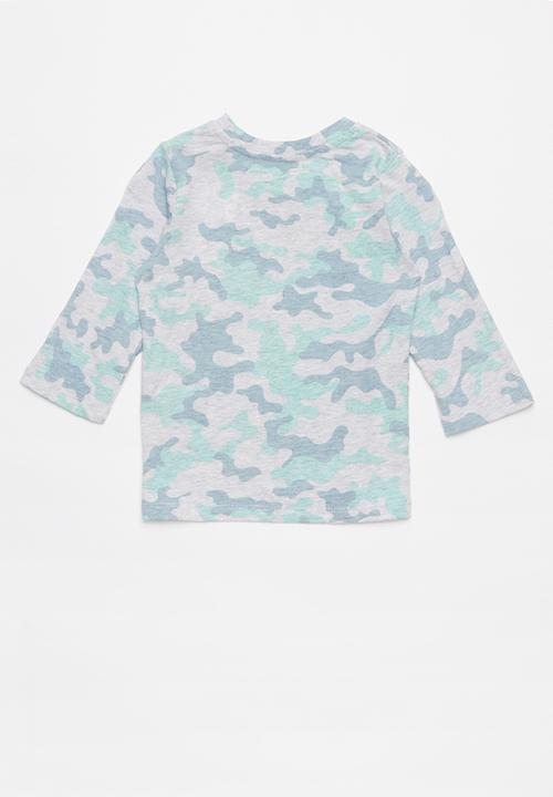 Cotton On - Jamie long sleeve tee - blue & grey