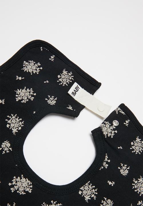 Cotton On - 2 Pack everyday bib - black & blue 