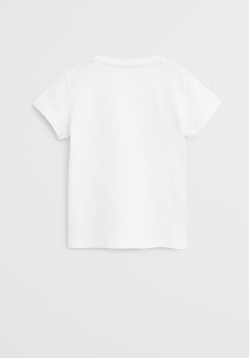 MANGO - T-shirt veggie - off white