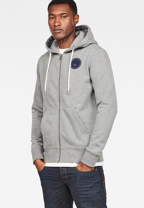 G-STAR - Max core hdd zip thru sw long sleeve - grey 