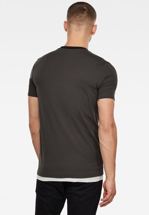 G-STAR - Text gr slim r t short sleeve - raven