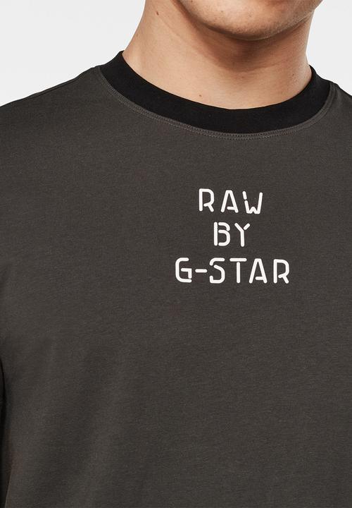 G-STAR - Text gr slim r t short sleeve - raven