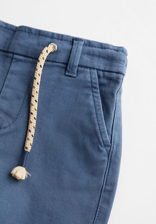 MANGO - Trousers cord - blue