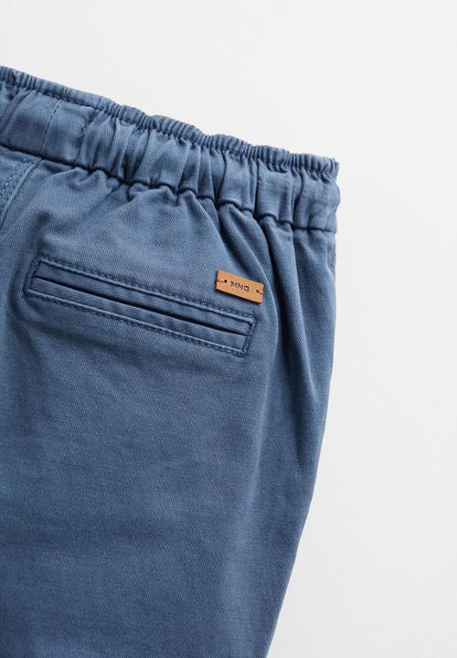 MANGO - Trousers cord - blue