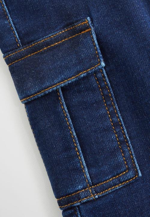 MANGO - Jeans cargo - blue