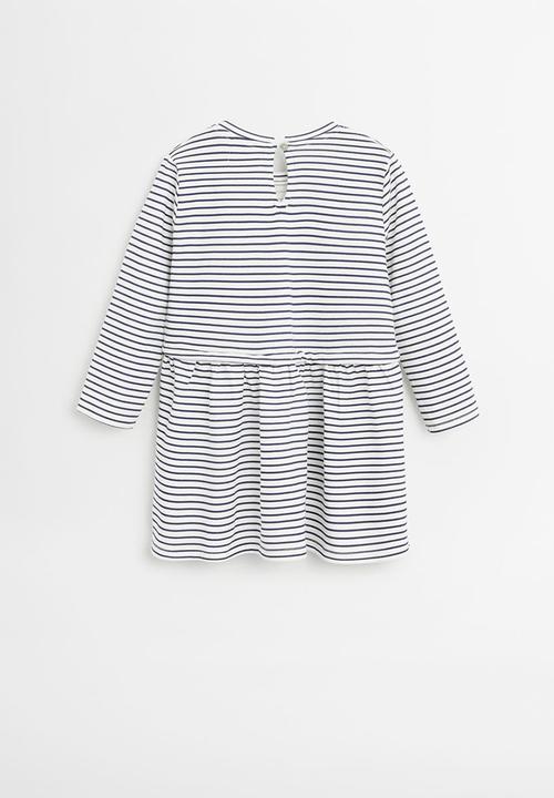MANGO - Dress Mia  - white & navy 