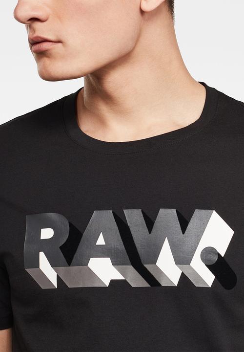 G-STAR - Raw text slim fit short sleeve tee - black