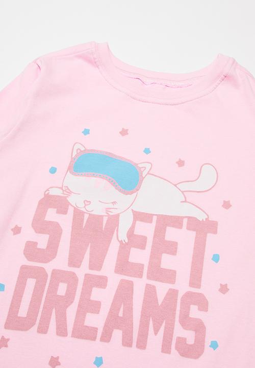 Pop Candy - Girls pyjama set - pink & grey