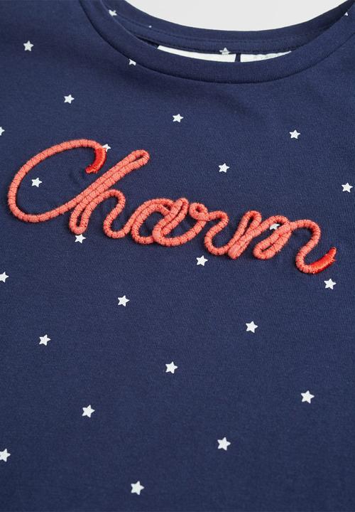 MANGO - T-shirt yeah - navy