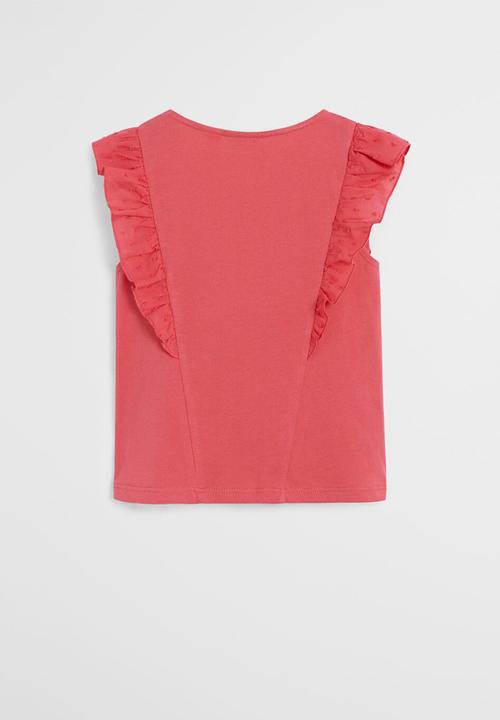 MANGO - T-shirt valen - pink