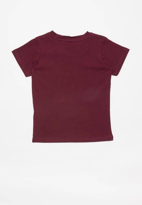 JEEP - Short sleeve printed tee - bungundy