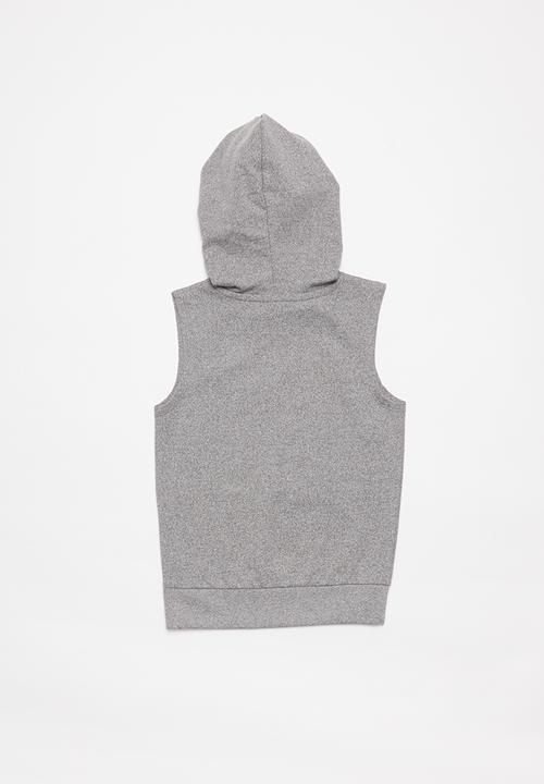 JEEP - Sleeveless pullover hoodie - grey 