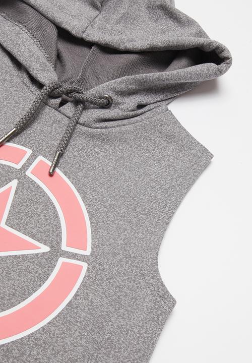 JEEP - Sleeveless pullover hoodie - grey 
