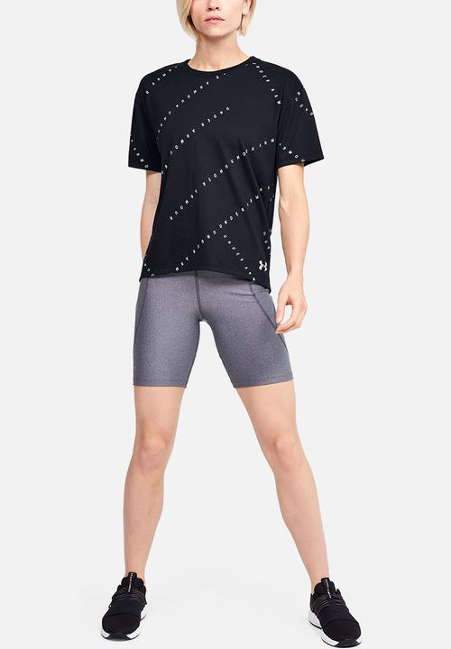 Under Armour - Logo print live short sleeve top - black