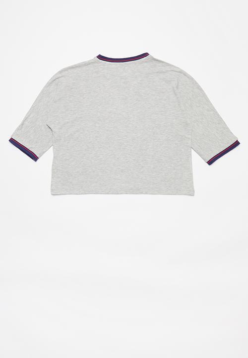 GUESS - Midi sleeve T-shirt - grey