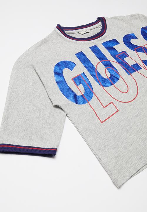 GUESS - Midi sleeve T-shirt - grey