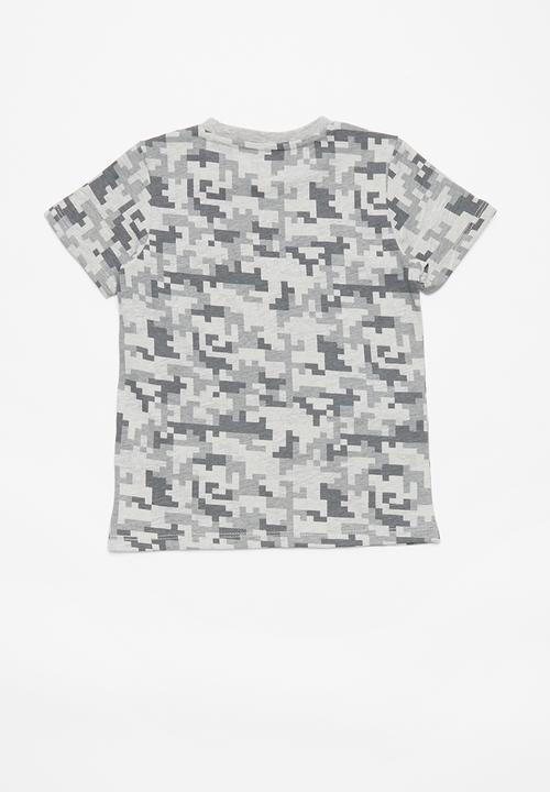 GUESS - Boys printed short sleeve T-shirt - grey