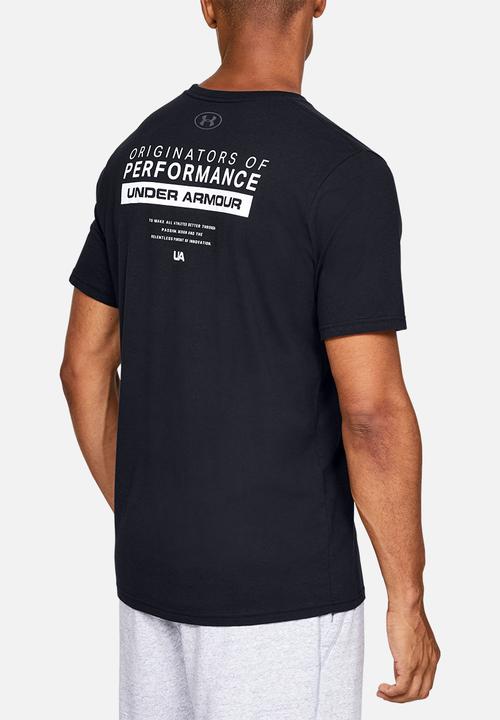 Under Armour - Originators bar tee - black & white