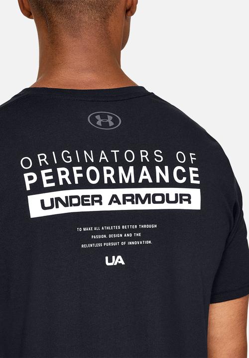Under Armour - Originators bar tee - black & white