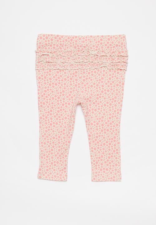 Cotton On - Quinn ruffle legging - retro coral/edith floral