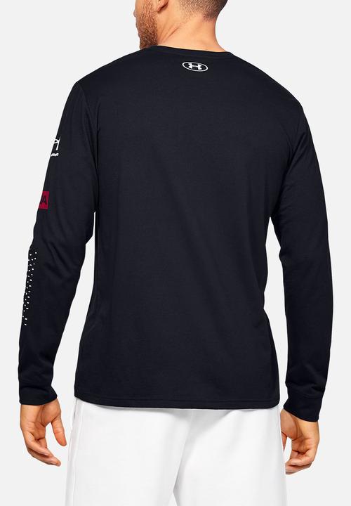 Under Armour - Multi logo long sleeve tee - black