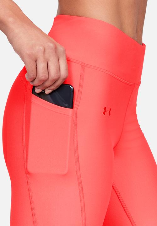 Under Armour - HeatGear® armour jacquard c&s ankle crop - bright neon coral beta