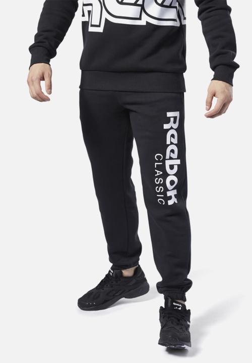 black reebok sweatpants