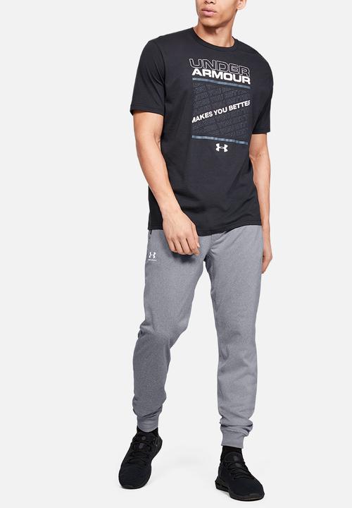 Under Armour - Sportstyle jogger - steel light heather &  white